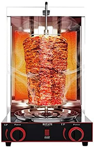 Griglia Verticale Elettrica da 3000 W, Griglia Girevole Automatica a 360° Griglie per girarrosto Senza Fumo, Griglia Verticale Multifunzione per Kebab Giroscopio Girarrosto Forno per Carne,