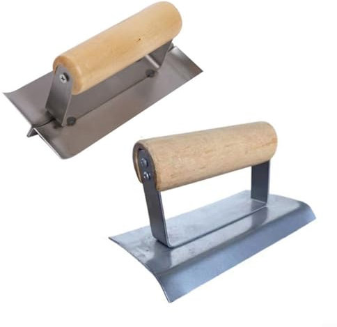 Sileduove Zahnkelle, Edelstahl Glättekelle, Zahnglättekelle, Traufel mit Zahnung, Werkzeuge zum Beschneiden und Verputzen von Beton(Type A)