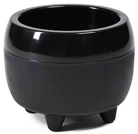 Tymar Blumentopf mit Füßen, Übertopf, Blumenkübel, Pflanzkübel (Schwarz; ø 23,5 cm)