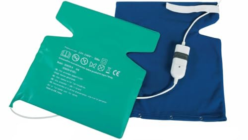 Almohadilla cervical eléctrica 60W 38x40cm para alivio del dolor y relajación muscular. Ideal para uso en casa o durante viajes.