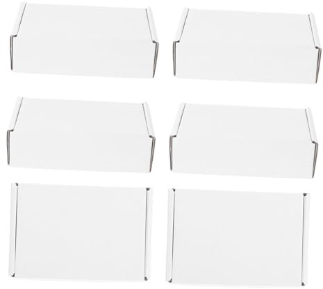 VILLCASE 6stücke Verpackungskarton Für Versand Weißer Karton Leere Versandkartons Kleine Versandkartons Versandzubehör Kartonverpackung Versandboxen Weiße Briefkästen Karton-versandkarton