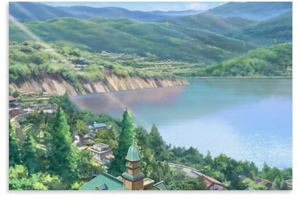 ZHXIAOLDE Anime Paisaje Kimi No Na Wa Póster Pintura Decorativa Lienzo Arte de Pared Salón Póster Dormitorio Pintura, Arte de Pared Impresión de Imagen Moderna Decoración de Habitación Familiar 20 x