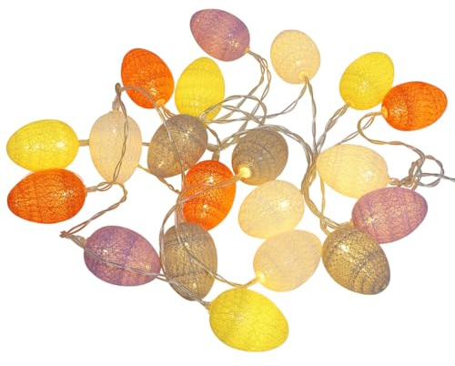 Garneck LED Lichterkette Ostern Mit Timer – Bunte Ostereier Und Osterhasen Für Stimmungsvolle Innen- Und Außendekoration – 3-3m Mit 20 LEDs Für Festliche Atmosphäre Zu Ostern