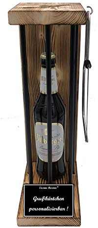 Personalisierte Geschenke für Männer Frauen Geschenkidee - Eiserne Reserve Black Edition Bitburger Pils Bier (1 x 0.5 l) incl. Notsäge - Papa Mama Geburtstag Hochzeit
