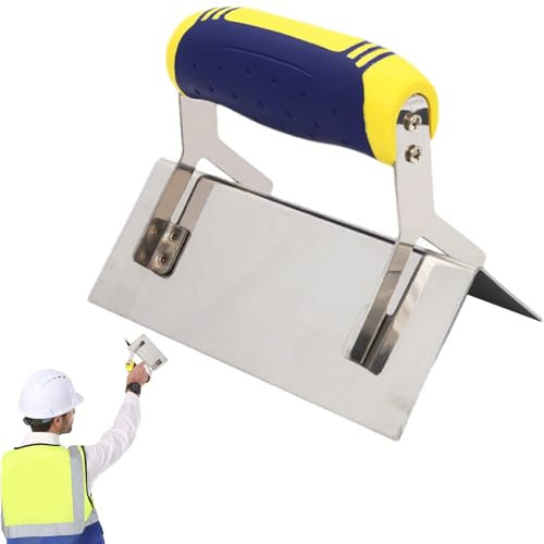 Pannello freno a spatola angolare - Strumento di costruzione in acciaio inossidabile, Durablle Plaster Trowel | Strumento di finitura angolare della parete interna, impugnatura ergonomica