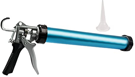 Manual Caulking Silicone with Ergonomically Designed Handle Aluminum Alloy for Door Window Use Drip-Free Caulking-Gun Glass Glue-Gun Simple Drip-Free Sealant-Gun