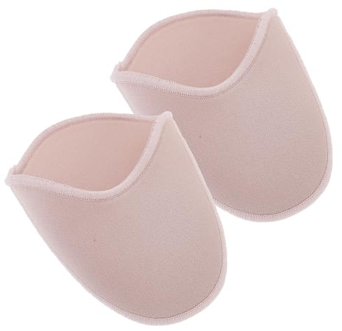 Zehenschutz Einlegesohlen für Ballettschuhe 1 Paar aus Fibre | Halbpolster mit Fersenbereich, Atmungsaktiv und Zuschneidbar, Beige