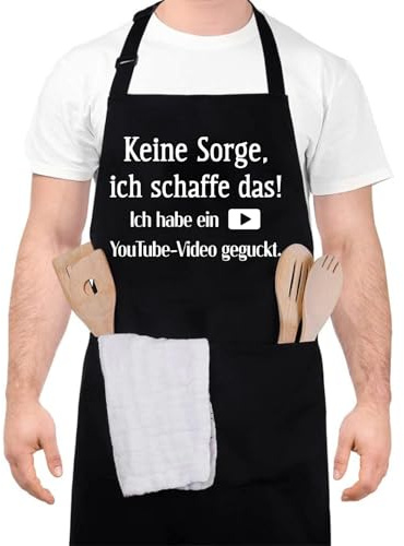 Livdouyu Lustige Kochschürze für Männer,Grillschürze Verstellbare Schürze | Lustiges Motiv für Hobbyköche und Grillfreunde Geeignet als Geschenk für Ehemann und Chefkoch Perfekt passend für Vatertag