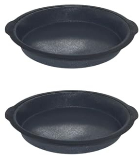 Zenker 9343050B88 Ensemble 2 Moules à manqué 25 cm Silicone Fibre de verre Kuchenform, Silikon_Glasfaser, Schwarz | Grau