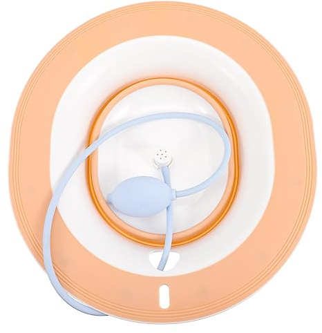 Homoyoyo Sitzbadbecken Für Schwangerschaft Und Wochenbett Stapelbares Gesäßbad Aus Robustem Material Mit Schlauch Ergonomisch Für Toiletten Hämorrhoidenpflege Und Genesungsunterstützung