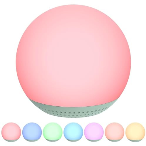 HOMGEN 2IN1 Macchina Rumore Bianco con 24 Suoni Macchina Rumore Bianco Neonato Portatile Luce Notturna White Noise Machine Succhietto con Timer per il Sonno -Grigio