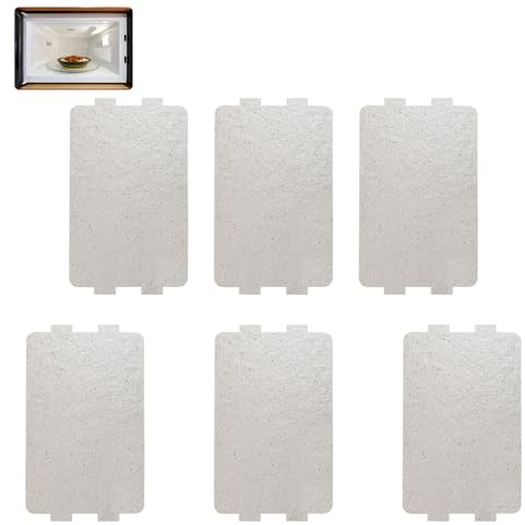 Pack of 6 Mica Plates, Waveguide Cover, Mica Plates, 6.5 x 11.5 cm, Microwave Oven Mica Plate, Sheet Replacement Repair Accessories, Mica Disc Microwave for All Microwaves