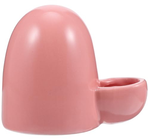 NOLITOY Mini Dispensador De Agua para Mascotas Pequeños, Bebedero Cerámico Antidesbordamiento, Tamaño Mini Rosa, Adecuado para Hámsteres y Animales Pequeños, Uso Doméstico Viaje