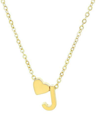 OPVYAEU Collana Lettera Ragazza Donna Gioielli Moda Collana Iniziale Cuore Nome Catena Elegante Regalo Compleanno Amiche Accessorio Feste Eventi Cosplay Party Chic