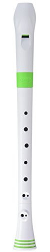 NUVO Sopranblockflöte weiß-grün, barocke Griffweise