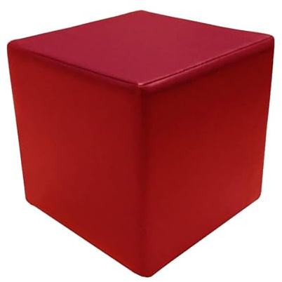 Hochwertiger Sitzwürfel / Lagerungswürfel mit Kunstlederbezug. Stabiler Schaumstoffwürfel mit Styroporkern und pflegeleichtem Bezug in großer Farbauswahl. Manufakturfertigung Made in Germany. (Rot)