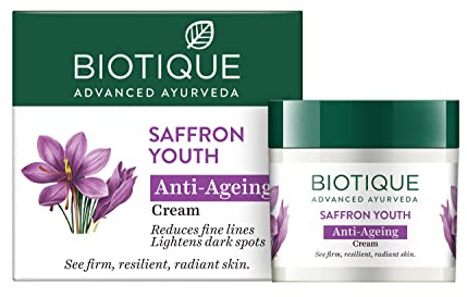 Biotique Saffron Dew 50g -- Ageless face & body cream