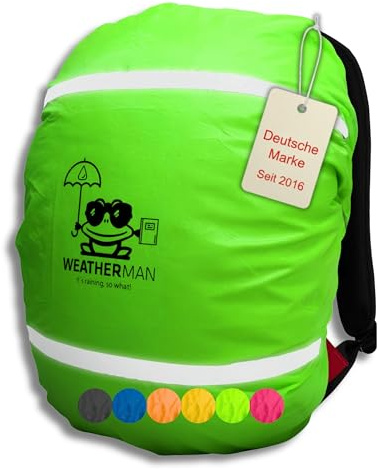 WeatherMan Funda de Mochila niños Cartera I Protector De Lluvia, Impermeable I Escuela, Kindergarten, parvulario
