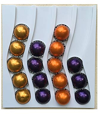 Cafedeco Porte-Capsules pour Nespresso Vertuo - Distributeur de Capsules pour Vertuoline, Adaptable sur Toute Surface double face puissant