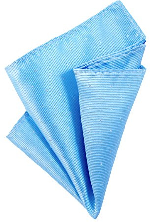 DonDon Herren Hanky 25 x 25 cm edles Einstecktuch für feierliche und besondere Anlässe mit silbernen Punkten
