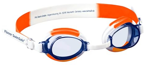 Flipper SwimSafe 1035 - Gafas de buceo para niños y adultos, gafas de natación ajustables con protección UV y antivaho, incluye funda para gafas