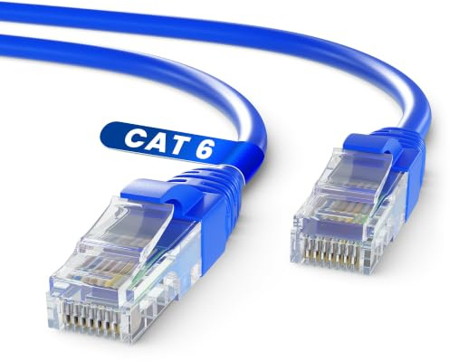 Mr. Tronic cavo Ethernet Cat 6 da 10m, Cavo di rete LAN Alta velocità con Connettori RJ45 – Patch Internet Compatibile con Cat 5e, 7, 8 | AWG24 UTP CCA (10 Metri, Blu)
