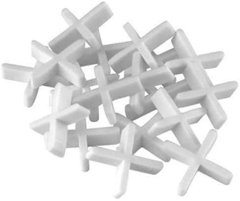 DOBO Distanziatori Bianchi ad Angolo 4 Lati T per Posa Pavimento Mattoni Piastrelle Fuga fughe crocette Varie Misure (90pezzi da 1.5mm)