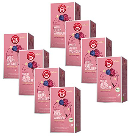 Teekanne Selected Wild Berry Biotee mit Cup Pyramidenbeutel 60g / 8er Pack