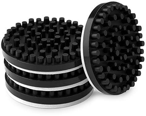 kwmobile Turntable Isolation Feet - Pack of 4 Silicone Anti-Vibration Isolator Pads for Audio Equipment Hifi System Speakers Record Player