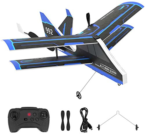 USHINING RC Flugzeug für Kinder, 2,4 GHz Wiederaufladbares Ferngesteuertes Flugzeug mit Gyroskop Leichtes und Langlebiges Material, Geschenk für 8-14 Jahre Alte Jungen und Mädchen (992)