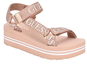 GUESS Avin Keilsandalen für Damen, Roségold, 40 EU