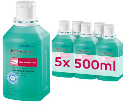 Schülke Desderman | 5 x 500 ml | Händedesinfektionsmittel | Desinfektionsmittel