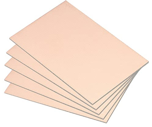 PATIKIL FR4 Double Side Copper Clad, 5 Pack 70 x 50 x 1.2mm PCB Laminate Circuit Board