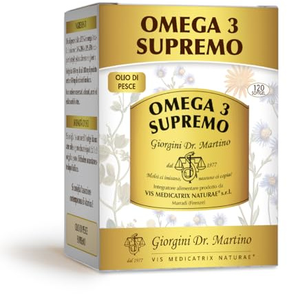 Dr Giorgini OMEGA 3 SUPREMO softgel - 174 g (120 softgel di Omega 3) Scorta di 4 mesi