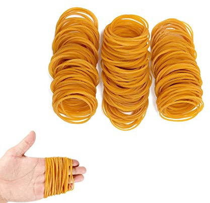 100pcs Natural Rubber Elastic Bands Heavy Duty Bands,Elastic Rubber Bands,Sturdy Thick & Stretchable Bands,Natural Elastic Bands For Home,DIY Craft,Office Stationary,School And More,Yelllow,38mm