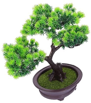 Warmhm Künstliche Willkommenskiefer Bonsai Ornament Simulationspflanze Kunststoffpflanze Mit Topf Für Haus Dekoration
