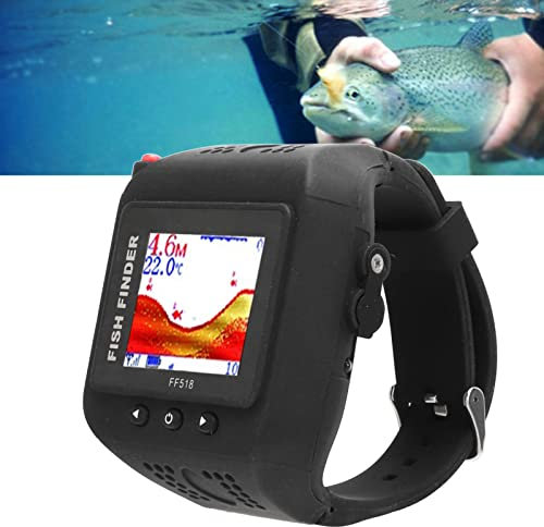 Drahtloser Sonar-Fisch-Tiefenmesser, Uhrenähnliches Design, Visueller HD-tragbarer Intelligenter Fischfinder Zum Angeln, EU 100 240 V Für Boots-Eisfischen, Angepasst an Extreme Kälte