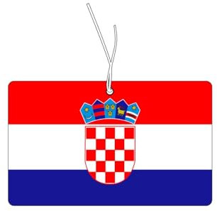 CME.Promo 2 X Croazia bandiera albero profumato auto distributore di profumo, albero profumato auto tuning, auto air freshener, ciondolo profumato auto, set di albero profumato auto