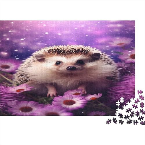 Igel Puzzle Erwachsene Cute Animal Holz Puzzles 1000 Teile Rätsel Große Herausforderndes Geschicklichkeitsspiel Für Die Ganze 1000pcs (75x50cm)
