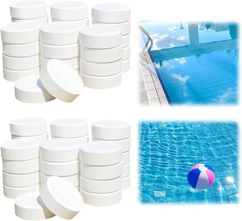 Pool Cleaning Tabletes, Compresse Effervescenti Per Piscina, 100g Swimming pool Tablets, per Piscina, Toilette, Jacuzzi, Spa