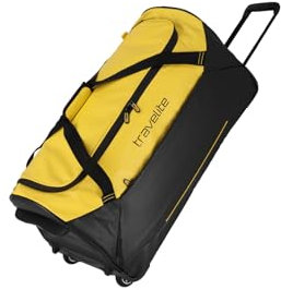 travelite Trolley Reisetasche mit Rollen aus wasserabweisendem Material, Basics Weichgepäck Rolltasche mit großem Hauptfach, 71 cm, 97 Liter