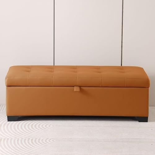 Moderne Polsterbank aus Kunstleder für Schlafzimmer und Wohnzimmer, cremefarben