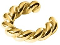 Purelei® Vriden Earcuff – örhänge utan öronhål av rostfritt stål i guld, silver eller roséguld – 13,6 mm diameter – modern design – flexibelt kombinerbar, Vanlig, Rostfritt stål, Abalone