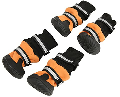 Hundeschuhe, Verstellbare Hundestiefel für Kleine Mittelgroße Hunde Im Freien Hundeschuhe mit Reflektierenden Stiefeln Hundestiefel für Kleine Hunde Wanderschuhe Zum Wandern Laufen Laufen (XL)