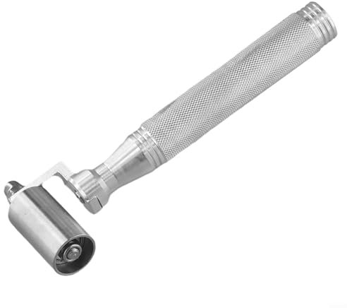 Fauhapyway Rullo manuale a pressione in acciaio inox, 34 mm e 40 mm di lunghezza per cuciture per tessuto in PVC, strumento di installazione in materiale non tessuto (40 mm)