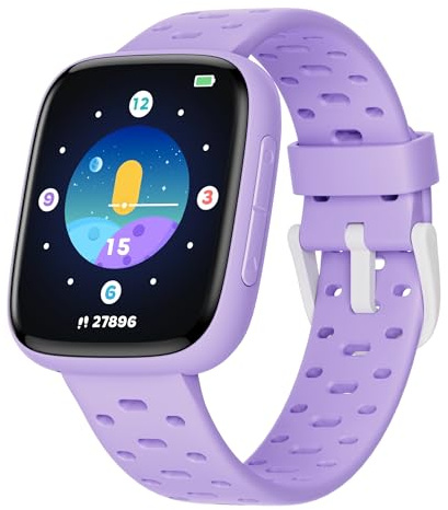 TICTIKY Fitness Tracker Orologio Bambini 6-16 - Senza APP, 1,83 Schermo AMOLED Orologio Intelligent con Contapassi, Monitoraggio Sonno/Frequenza Cardiaco, IP68 Impermeabile, smartwatch Per Ragazze