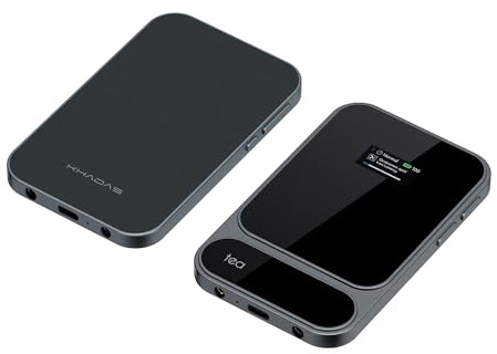 khadas Tea Pro DAC/AMP Hi-Res Portable, Amplificateur Casque Magnétique avec DAC ES9039Q2M, Sorties 3,5mm & 4,4mm, Bluetooth 5.4, Batterie 2100mAh, Écran 0,95