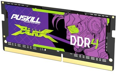 PUSKILL Mémoire RAM DDR4 16Go pour PC Portable, 3200MHz PC4-25600 CL22 1,2V, SODIMM 260 Broches, Module Unique, Mise à Niveau Plug & Play pour Ordinateur Portable, Compatible Intel et AMD
