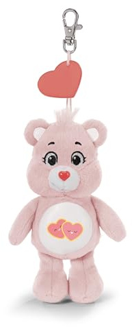 NICI Pendentif De Sac Bisounours Petit Ours « Aime-Moi », 15 cm, Rose, Accessoire en Peluche Mignon pour Sac, Sac À Dos Et Voiture - 62804, Love-a-lot Bear