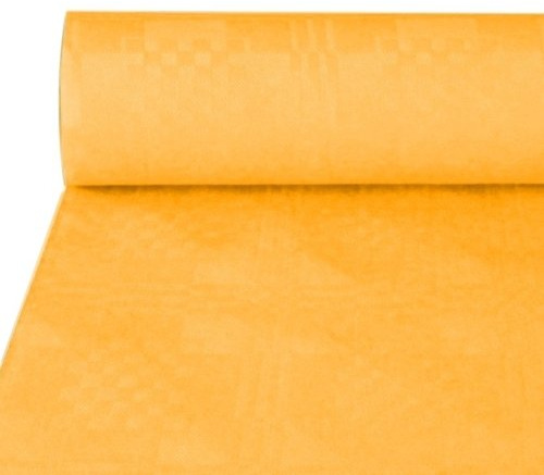 PAPSTAR Damasttischtuch 50 m x 1 m orange Tischdecken